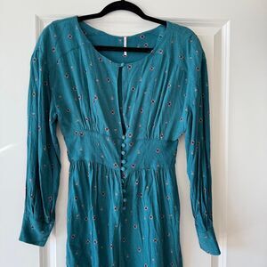 Free People Women's Teal Romper